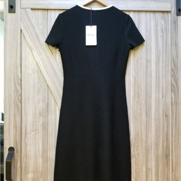 Salvatore Ferragamo Maximilian Davis Midi Noir Dress - Picture 10 of 16